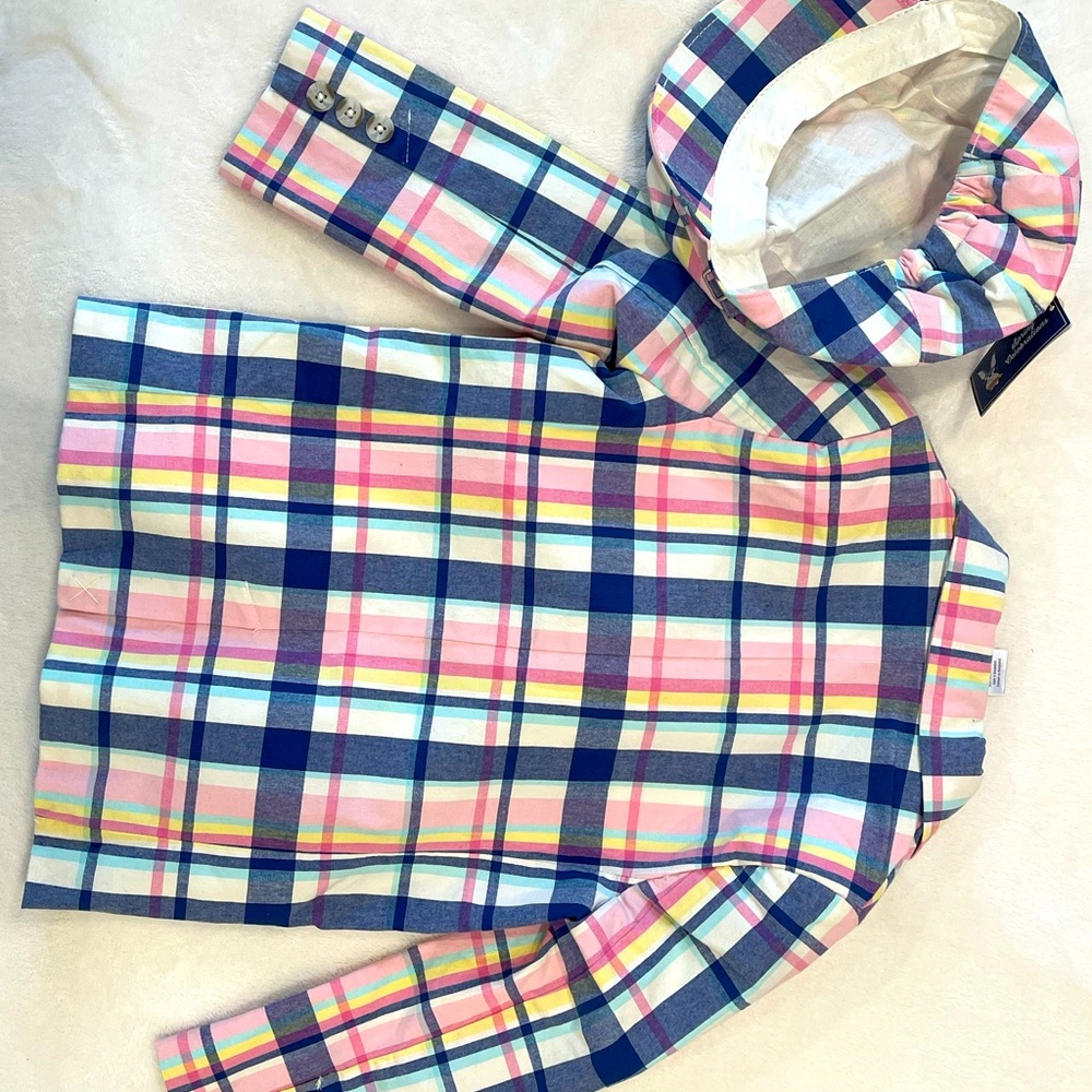 Kids Gymboree Pink and Blue Blazer Classic Plaid Design NWT Hat~Jacket ~ NWOT - Picture 3 of 3